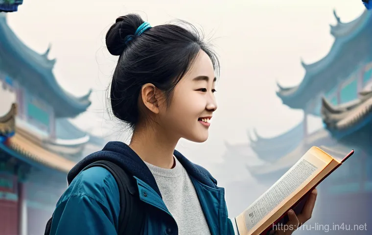 중국어 문법 연구 - **Prompt: The Revelation of Chinese Grammar's Simplicity**
"A vibrant, dynamic illustration depi...