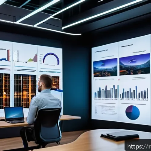 Home 30 BERT와 문맥 이해 - A futuristic office scene in Moscow where diverse professionals analyze large digital screens displa...